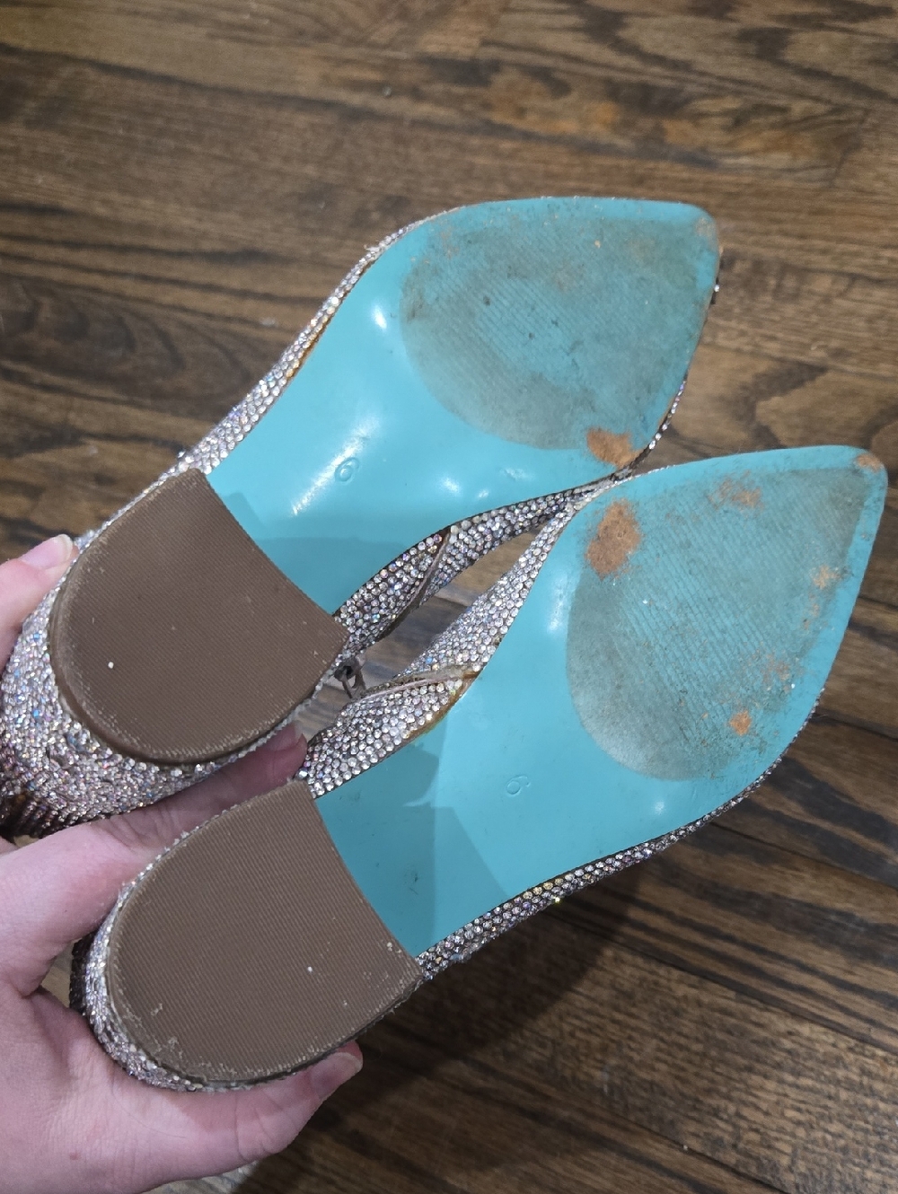 Betsey Johnson Kyla Rhinestone Booties Pointed Toe Size 6 - Picture 12 of 15